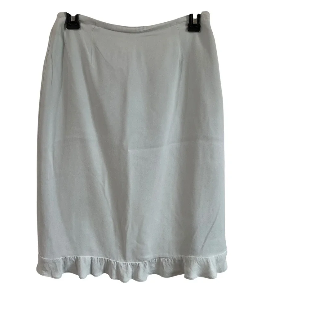 Vintage Talbots Silk Skirt Ruffle Hem Pencil Career Party‎ Cocktail Size 4